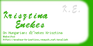 krisztina enekes business card